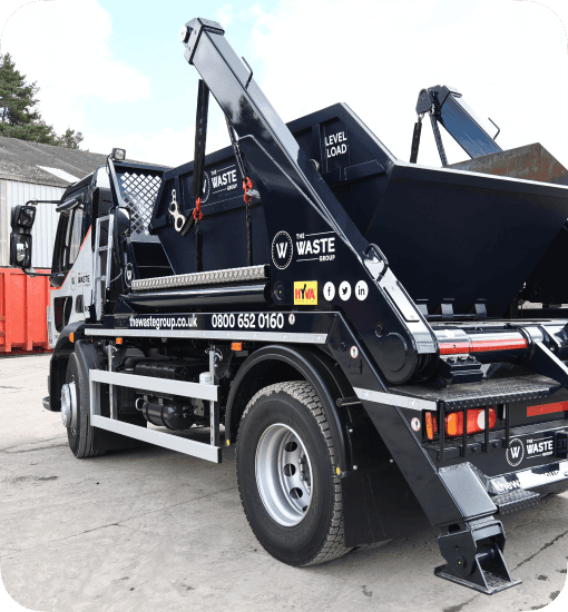 the waste groups skip lorry