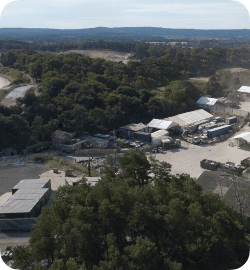 aerial photo of a waste groups' tipping facility